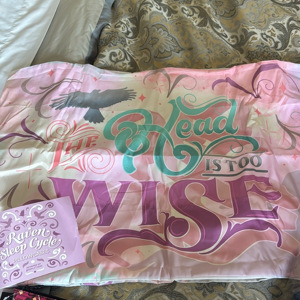 Pillowcases with quotes from The Raven Cycle